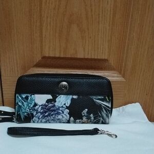 Stone & Co Black Floral Women's Wallet